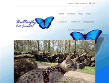 Tablet Screenshot of butterflycatjackets.com